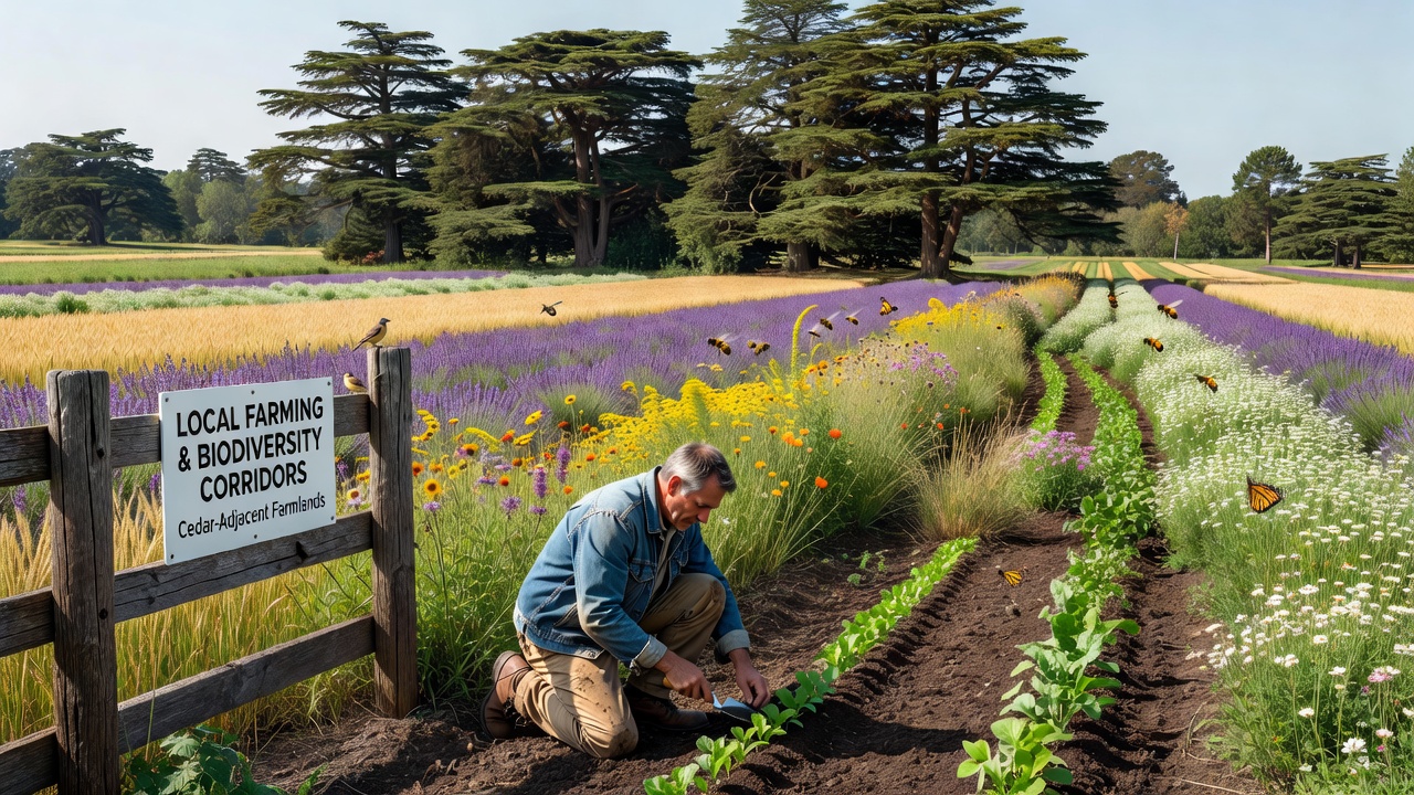 The Interplay Between Local Farming Techniques and Biodiversity Corridors in Cedar-Adjacent Farmlands